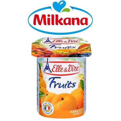 Sữa chua Milkana trái cây mơ 4x100g